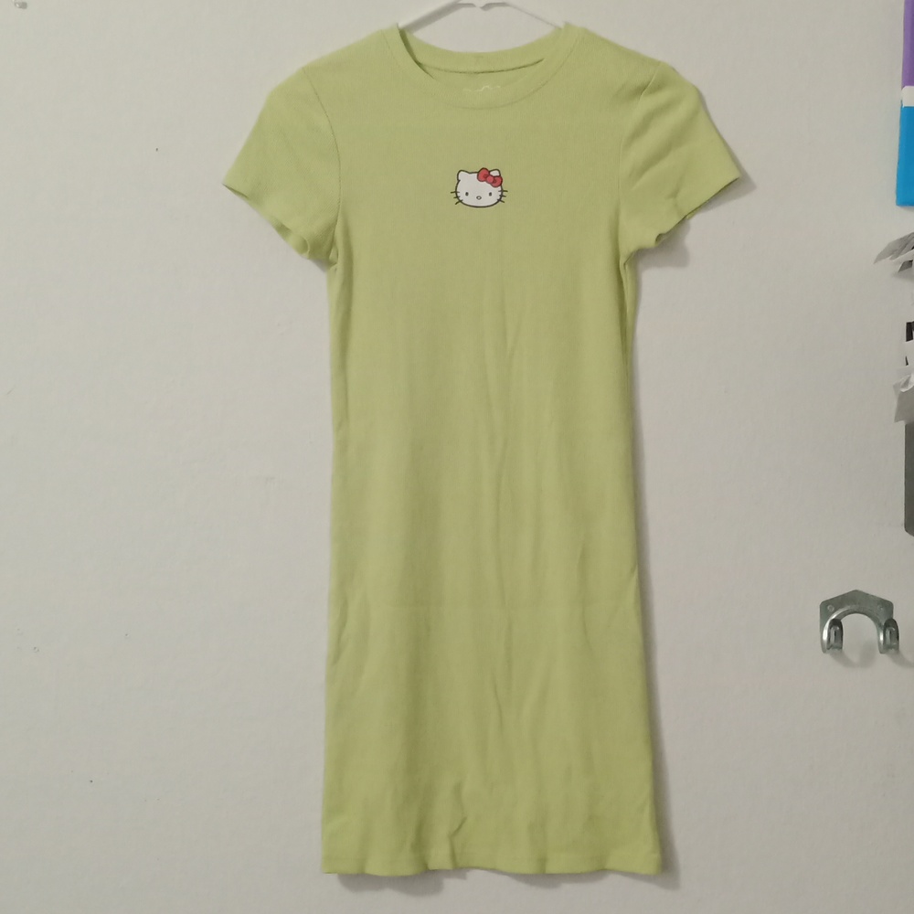 Sanrio Hello Kitty Dress Size S Light Green Color Pre-Owned